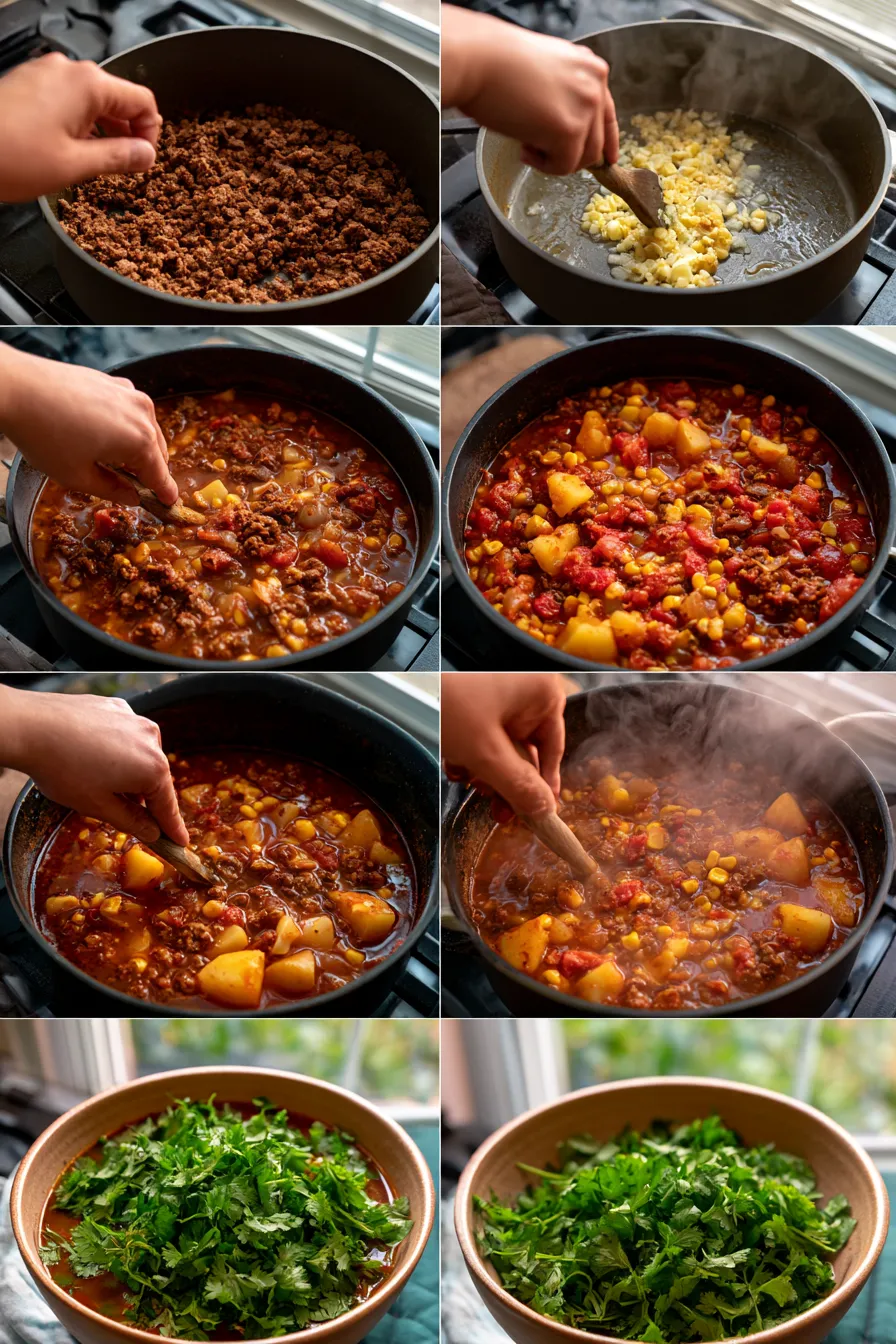 Spicy Mexican Ground Beef Potato Soup