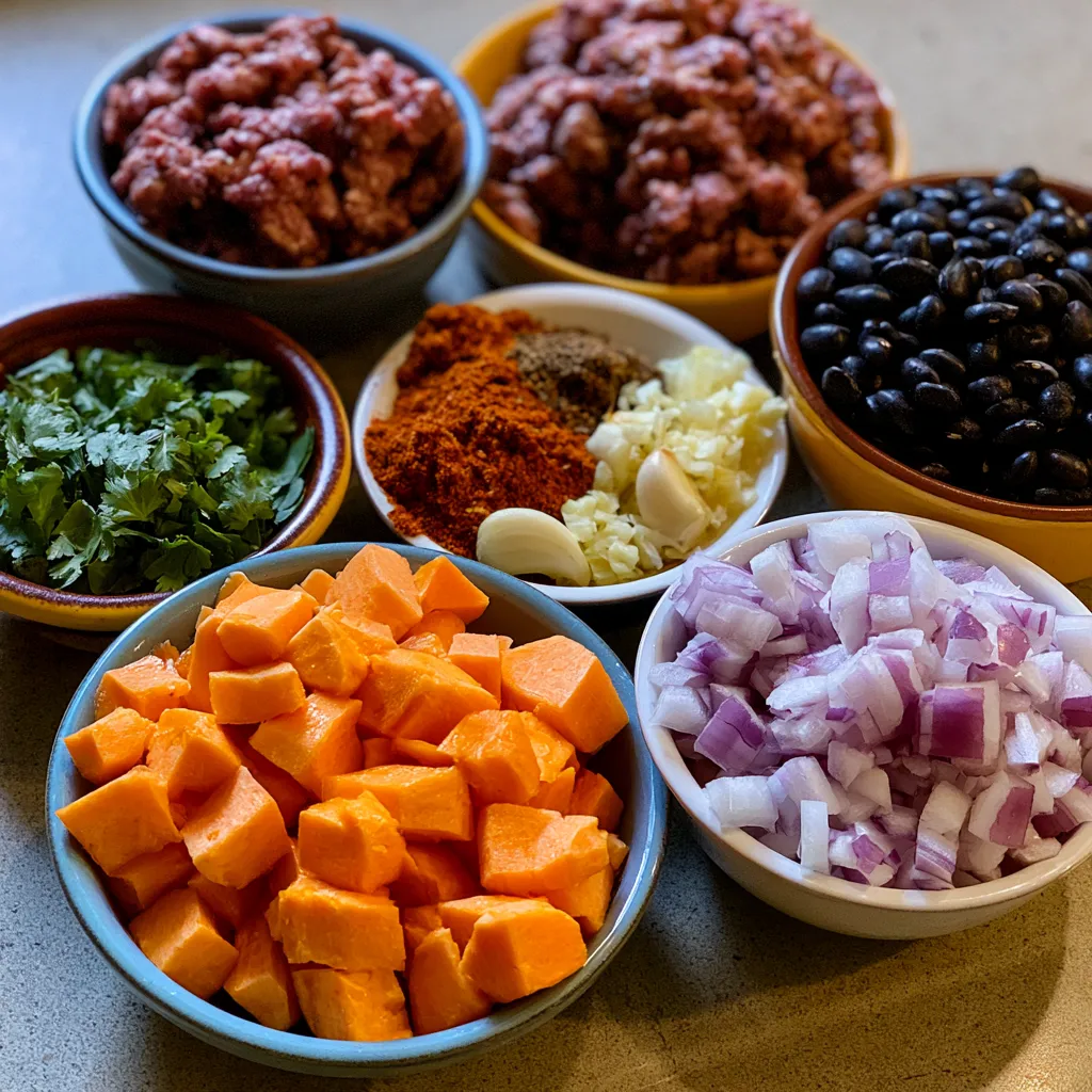 Sweet Potato Hash with Ground Beef