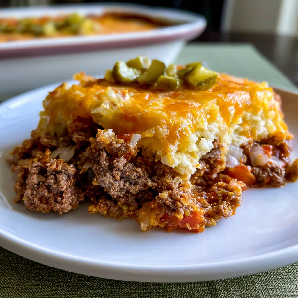 Beef Cheeseburger Casserole