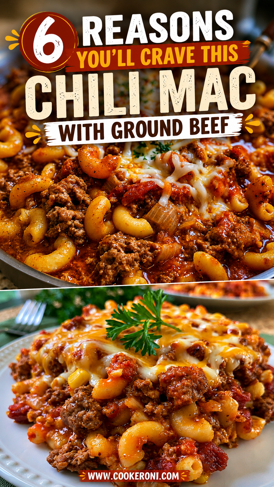 Chili mac with ground beef