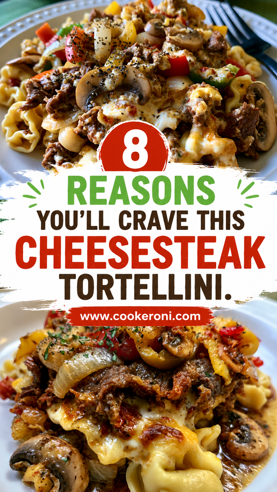 Crock Pot Cheesesteak Tortellini