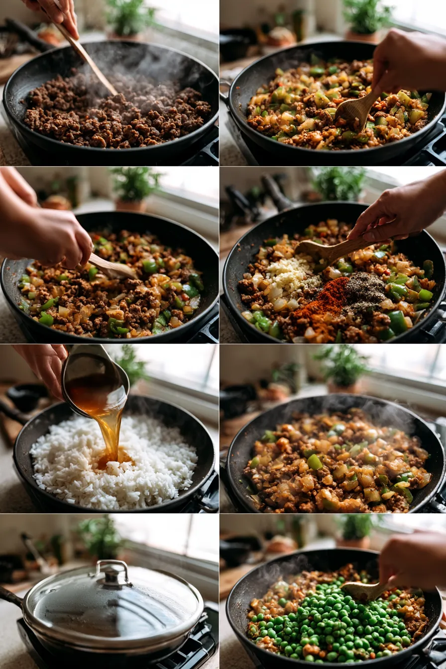 Ground Beef and Rice Skillet