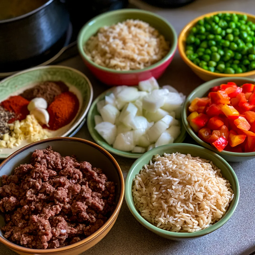 Ground Beef and Rice Skillet