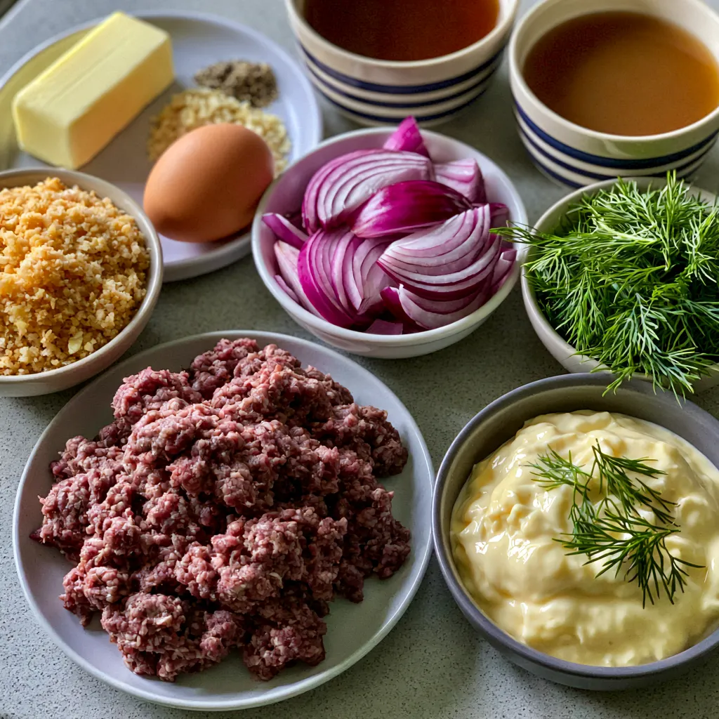 Hamburger Steak in Creamy Dill Sauce
