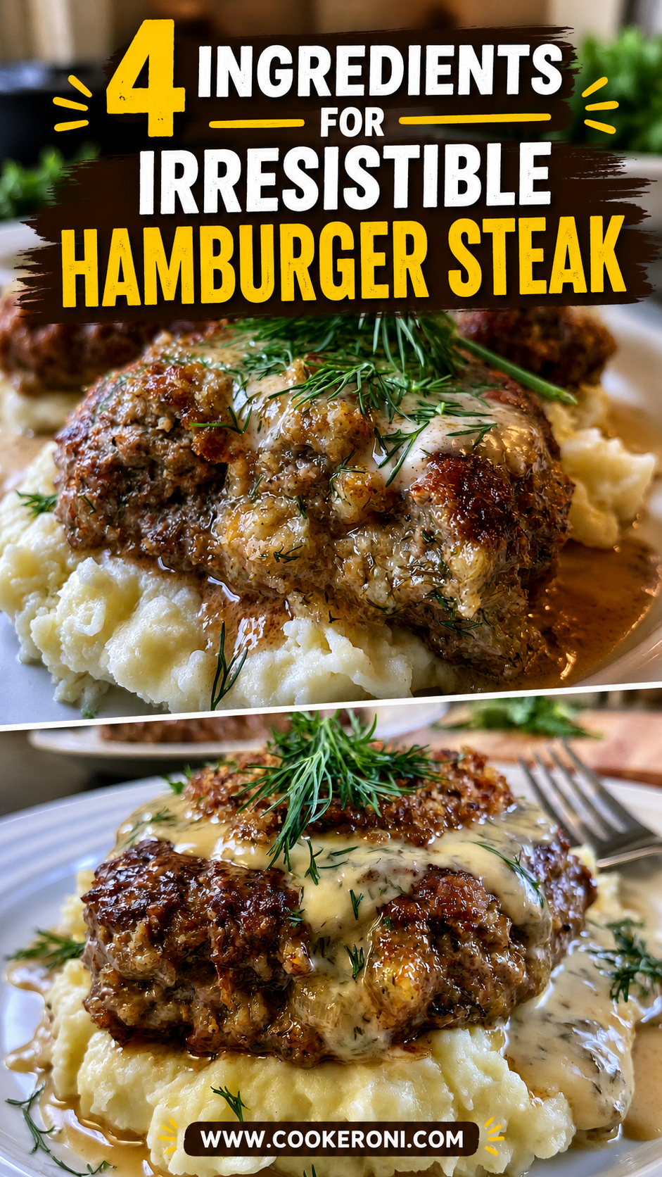 Hamburger Steak in Creamy Dill Sauce