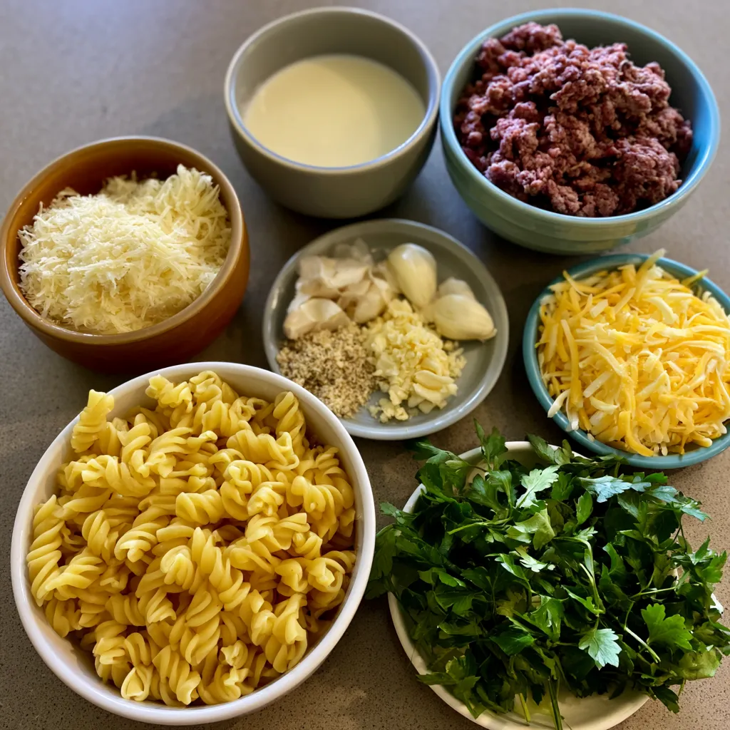 High-Protein Creamy Beef Pasta