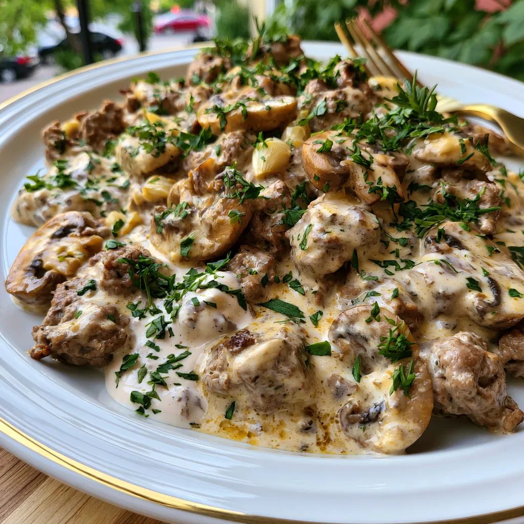 Keto Beef Stroganoff