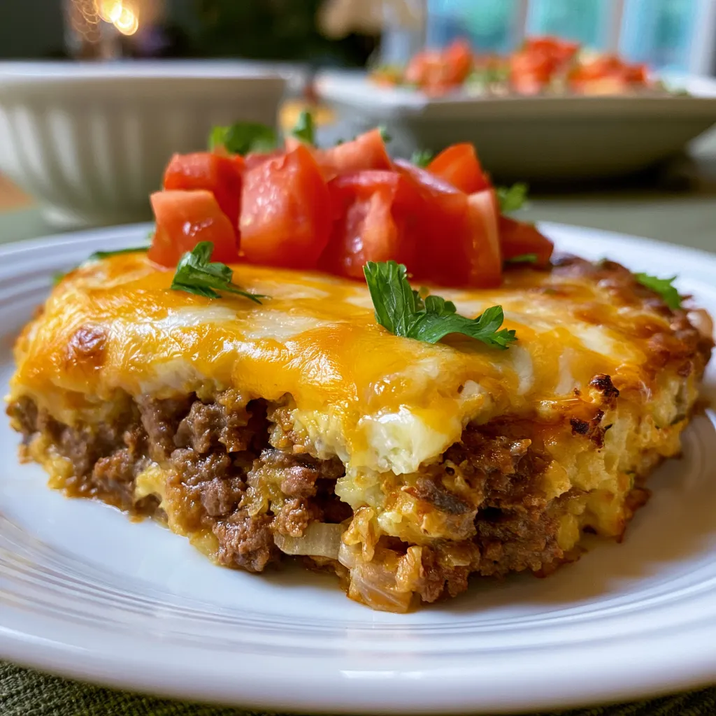 Keto Cheeseburger Casserole