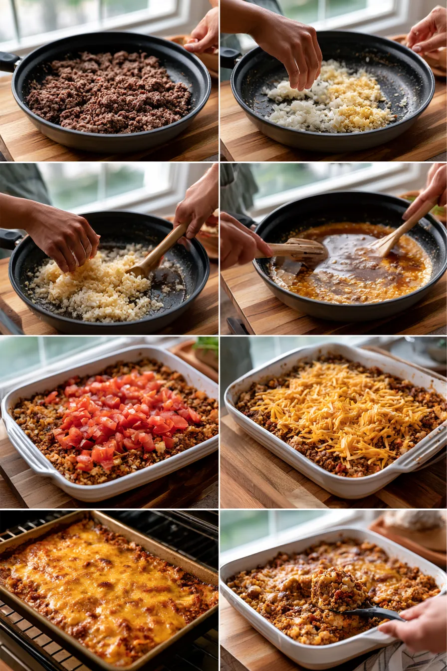 Keto Cheeseburger Casserole