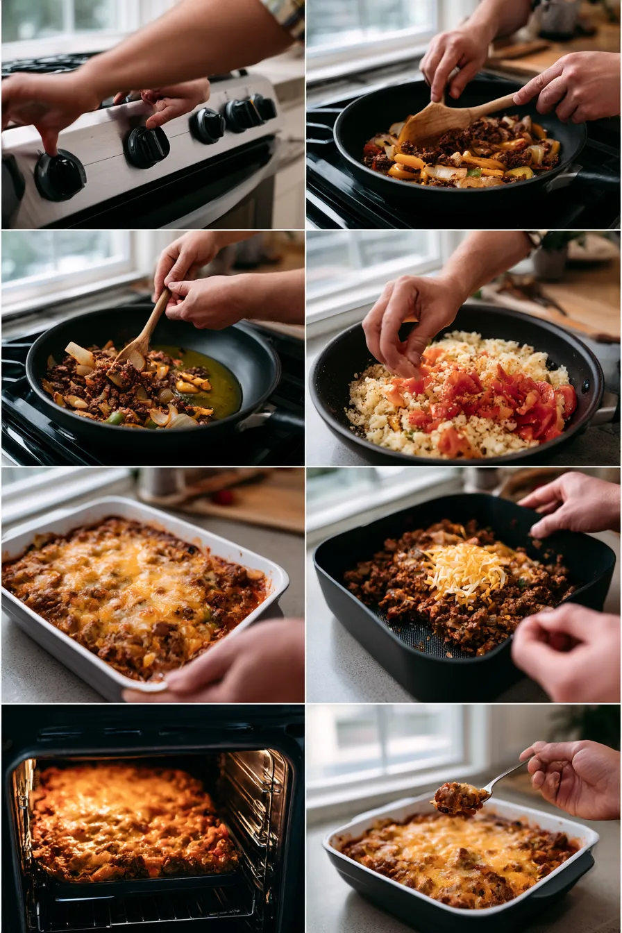Keto Ground Beef Casserole