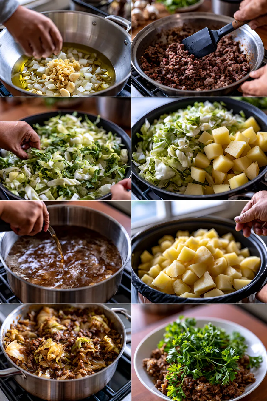 Savory Cabbage and Ground Beef